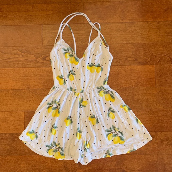 Forever 21 Pants - LIKE NEW! Women's Halter Lemon Romper-SM